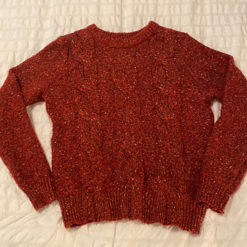 Red Chunky Knit Sweater